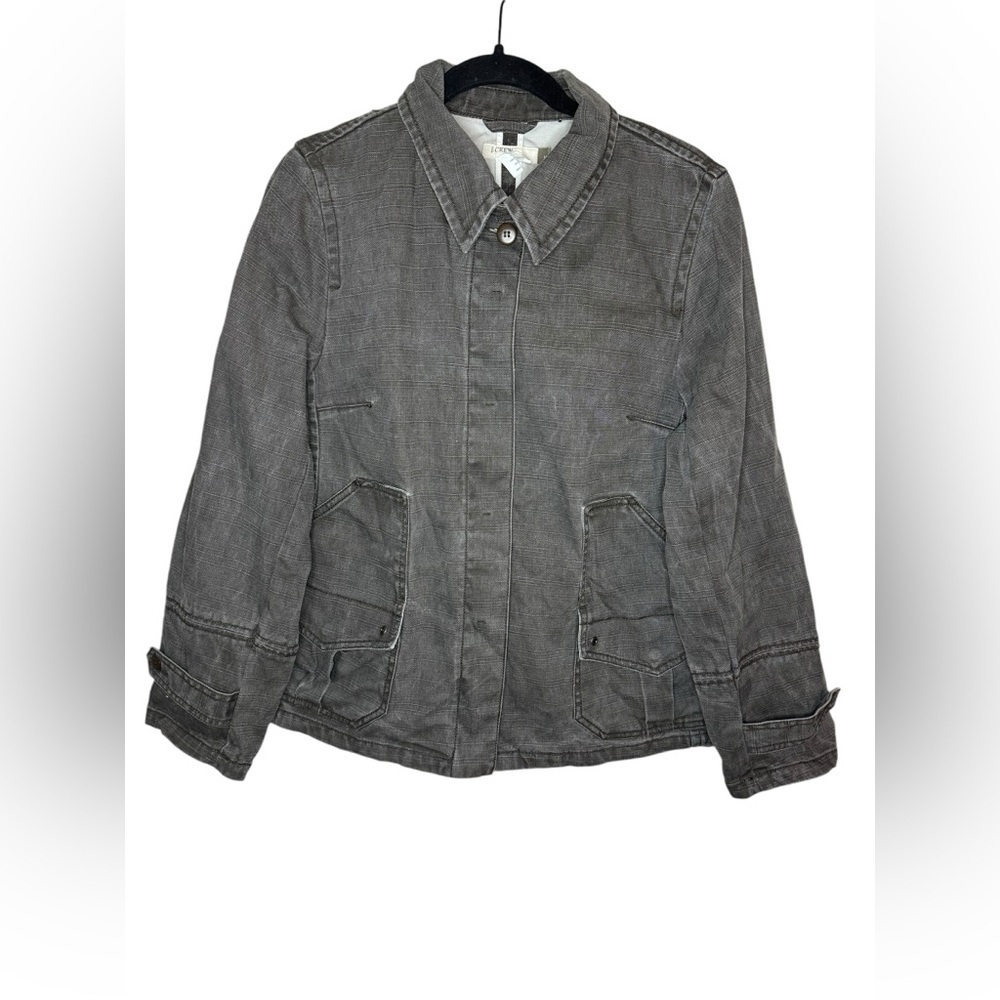 J. Crew Denim Jacket Women’s Size M Grey